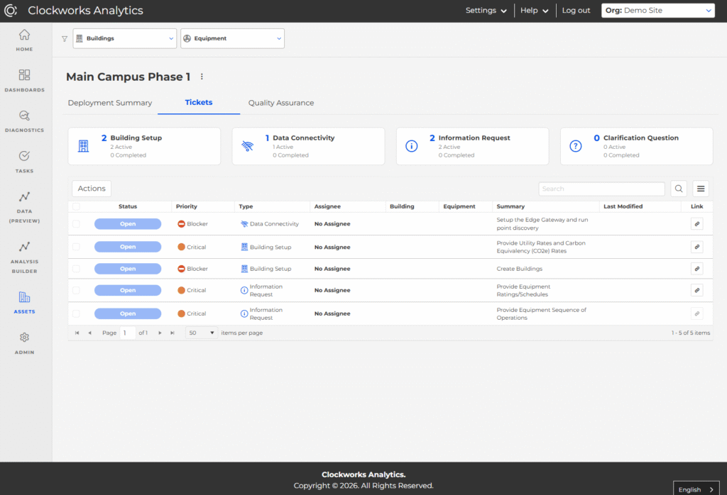 Deployment Tickets screenshot