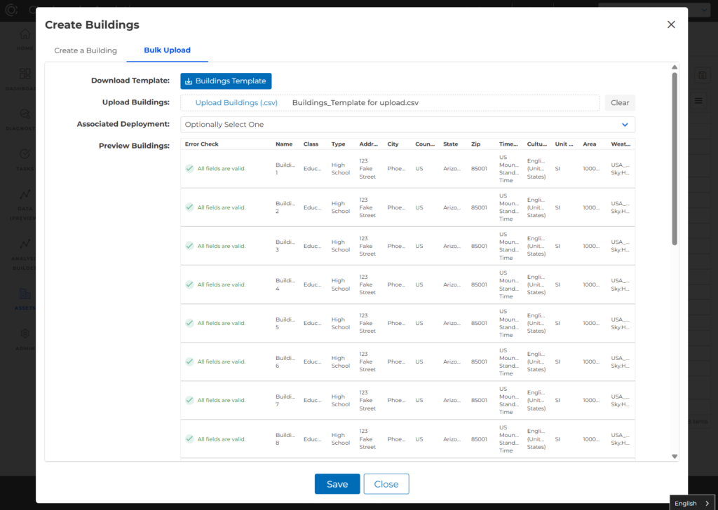 Onboarding - Bulk Upload Buildings